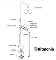 RECAMBIOS COLUMNA DUCHA A SUELO DIAMETRO35 RITMONIO